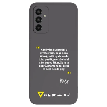 Picasee silikonový černý obal pro Samsung Galaxy M13 M135F - Kazma - MĚLI BYSTE SE DO TOHO PUSTIT