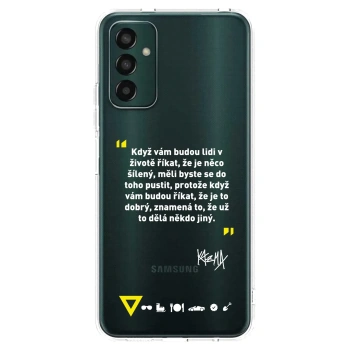 Picasee silikonový průhledný obal pro Samsung Galaxy M13 M135F - Kazma - MĚLI BYSTE SE DO TOHO PUSTIT