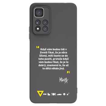 Picasee silikonový černý obal pro Xiaomi Redmi Note 11 Pro+ 5G - Kazma - MĚLI BYSTE SE DO TOHO PUSTIT