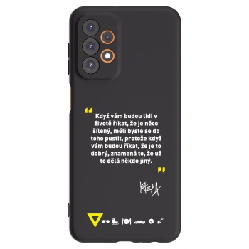 Picasee silikonový černý obal pro Samsung Galaxy A23 A236B 5G - Kazma - MĚLI BYSTE SE DO TOHO PUSTIT