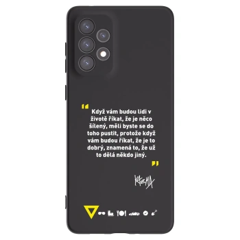 Picasee silikonový černý obal pro Samsung Galaxy A73 5G - Kazma - MĚLI BYSTE SE DO TOHO PUSTIT