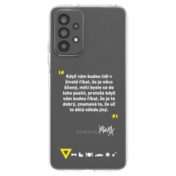 Picasee silikonový průhledný obal pro Samsung Galaxy A73 5G - Kazma - MĚLI BYSTE SE DO TOHO PUSTIT