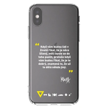 Picasee silikonový průhledný obal pro Apple iPhone X/XS - Kazma - MĚLI BYSTE SE DO TOHO PUSTIT