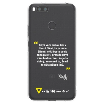 Picasee silikonový průhledný obal pro Xiaomi Redmi A1 - Kazma - MĚLI BYSTE SE DO TOHO PUSTIT