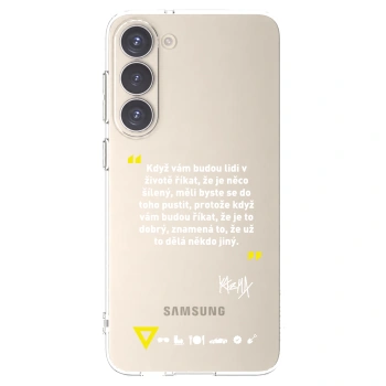 Picasee silikonový průhledný obal pro Samsung Galaxy S23+ 5G - Kazma - MĚLI BYSTE SE DO TOHO PUSTIT