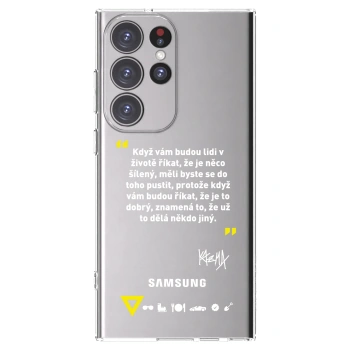 Picasee silikonový průhledný obal pro Samsung Galaxy S23 Ultra 5G - Kazma - MĚLI BYSTE SE DO TOHO PUSTIT