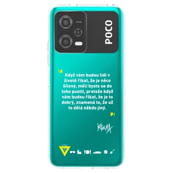 Picasee silikonový průhledný obal pro Xiaomi Poco X5 - Kazma - MĚLI BYSTE SE DO TOHO PUSTIT