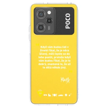Picasee silikonový průhledný obal pro Xiaomi Poco X5 Pro - Kazma - MĚLI BYSTE SE DO TOHO PUSTIT