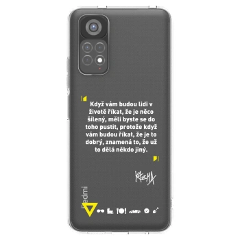 Picasee silikonový průhledný obal pro Xiaomi Redmi Note 11S 5G - Kazma - MĚLI BYSTE SE DO TOHO PUSTIT