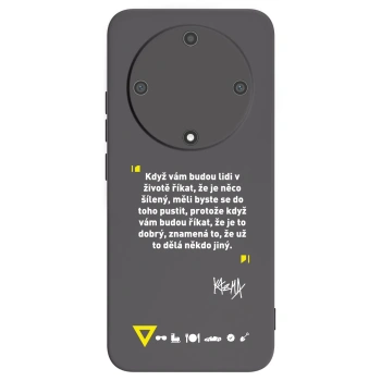 Picasee silikonový černý obal pro Honor Magic5 Lite 5G - Kazma - MĚLI BYSTE SE DO TOHO PUSTIT