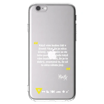 Picasee silikonový průhledný obal pro Apple iPhone 6/6S - Kazma - MĚLI BYSTE SE DO TOHO PUSTIT