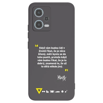 Picasee silikonový černý obal pro Xiaomi Redmi Note 12 5G - Kazma - MĚLI BYSTE SE DO TOHO PUSTIT