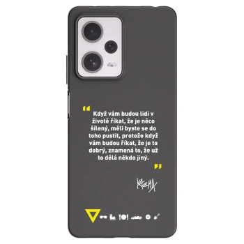 Picasee silikonový černý obal pro Xiaomi Redmi Note 12 Pro+ 5G - Kazma - MĚLI BYSTE SE DO TOHO PUSTIT