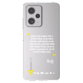 Picasee silikonový průhledný obal pro Xiaomi Redmi Note 12 Pro+ 5G - Kazma - MĚLI BYSTE SE DO TOHO PUSTIT