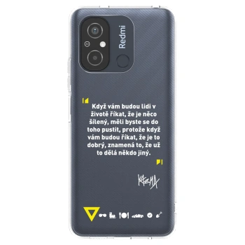 Picasee silikonový průhledný obal pro Xiaomi Redmi 12C - Kazma - MĚLI BYSTE SE DO TOHO PUSTIT
