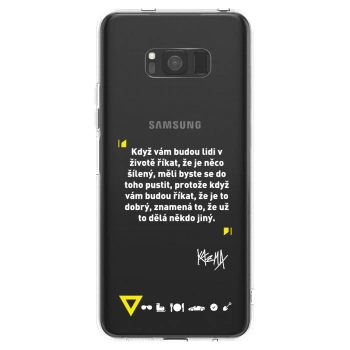 Picasee silikonový průhledný obal pro Samsung Galaxy S8 G950F - Kazma - MĚLI BYSTE SE DO TOHO PUSTIT