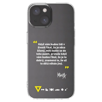 Picasee silikonový průhledný obal pro Apple iPhone 15 - Kazma - MĚLI BYSTE SE DO TOHO PUSTIT