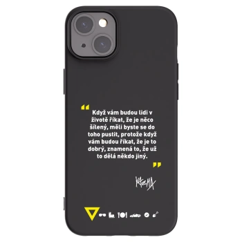 Picasee silikonový černý obal pro Apple iPhone 15 Plus - Kazma - MĚLI BYSTE SE DO TOHO PUSTIT