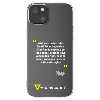 Picasee silikonový průhledný obal pro Apple iPhone 15 Plus - Kazma - MĚLI BYSTE SE DO TOHO PUSTIT