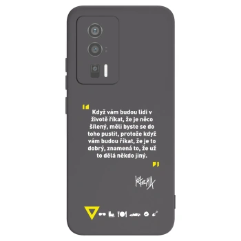 Picasee silikonový černý obal pro Xiaomi Poco F5 Pro 5G - Kazma - MĚLI BYSTE SE DO TOHO PUSTIT