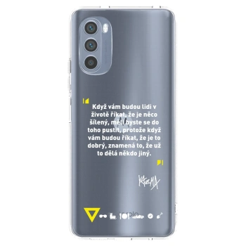 Picasee silikonový průhledný obal pro Motorola Moto G62 - Kazma - MĚLI BYSTE SE DO TOHO PUSTIT