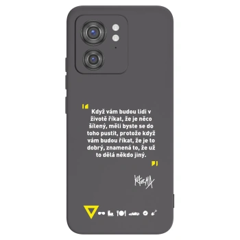Picasee silikonový černý obal pro Motorola Edge 40 - Kazma - MĚLI BYSTE SE DO TOHO PUSTIT
