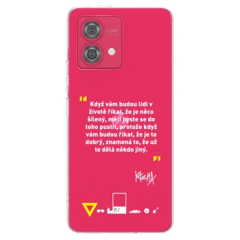 Picasee silikonový průhledný obal pro Motorola Moto G84 5G - Kazma - MĚLI BYSTE SE DO TOHO PUSTIT