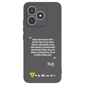 Picasee silikonový černý obal pro Realme C53 - Kazma - MĚLI BYSTE SE DO TOHO PUSTIT