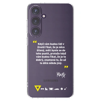 Picasee silikonový průhledný obal pro Samsung Galaxy S24+ S926B 5G - Kazma - MĚLI BYSTE SE DO TOHO PUSTIT