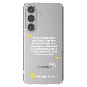 Picasee silikonový průhledný obal pro Samsung Galaxy S24 S921B 5G - Kazma - MĚLI BYSTE SE DO TOHO PUSTIT
