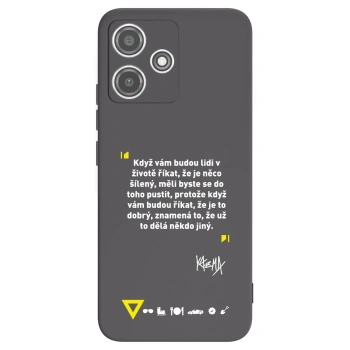 Picasee silikonový černý obal pro Xiaomi Redmi 12 5G - Kazma - MĚLI BYSTE SE DO TOHO PUSTIT