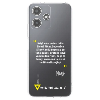 Picasee silikonový průhledný obal pro Xiaomi Redmi 12 5G - Kazma - MĚLI BYSTE SE DO TOHO PUSTIT