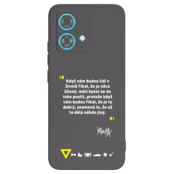Picasee silikonový černý obal pro Motorola Edge 40 Neo - Kazma - MĚLI BYSTE SE DO TOHO PUSTIT