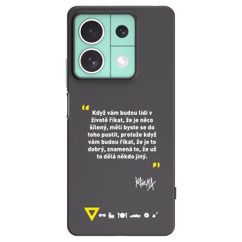 Picasee silikonový černý obal pro Xiaomi Redmi Note 13 5G - Kazma - MĚLI BYSTE SE DO TOHO PUSTIT
