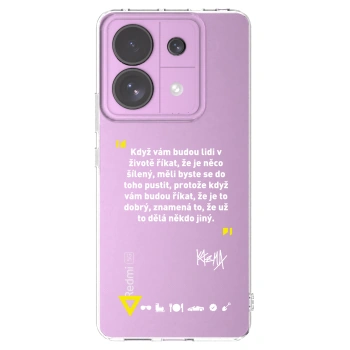 Picasee silikonový průhledný obal pro Xiaomi Redmi Note 13 Pro 5G - Kazma - MĚLI BYSTE SE DO TOHO PUSTIT