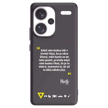 Picasee silikonový černý obal pro Xiaomi Redmi Note 13 Pro+ 5G - Kazma - MĚLI BYSTE SE DO TOHO PUSTIT