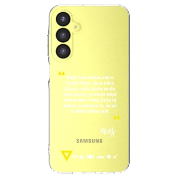 Picasee silikonový průhledný obal pro Samsung Galaxy A25 A256B 5G - Kazma - MĚLI BYSTE SE DO TOHO PUSTIT