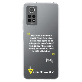 Picasee silikonový průhledný obal pro Xiaomi Redmi Note 12 Pro 4G - Kazma - MĚLI BYSTE SE DO TOHO PUSTIT
