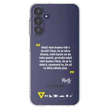Picasee silikonový průhledný obal pro Samsung Galaxy A15 A155F 4G - Kazma - MĚLI BYSTE SE DO TOHO PUSTIT
