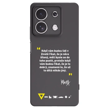 Picasee silikonový černý obal pro Xiaomi Redmi Note 13 4G - Kazma - MĚLI BYSTE SE DO TOHO PUSTIT