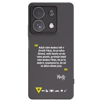 Picasee silikonový černý obal pro Xiaomi Redmi Note 13 Pro 4G - Kazma - MĚLI BYSTE SE DO TOHO PUSTIT
