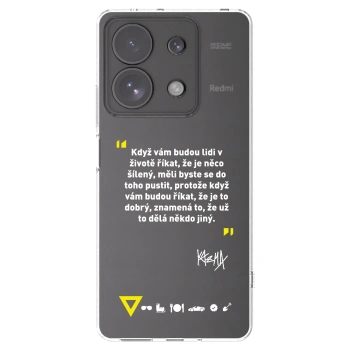 Picasee silikonový průhledný obal pro Xiaomi Redmi Note 13 Pro 4G - Kazma - MĚLI BYSTE SE DO TOHO PUSTIT