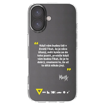 Picasee silikonový průhledný obal pro Apple iPhone 16 - Kazma - MĚLI BYSTE SE DO TOHO PUSTIT