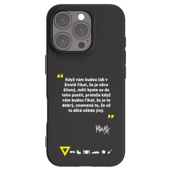 Picasee silikonový černý obal pro Apple iPhone 16 Pro - Kazma - MĚLI BYSTE SE DO TOHO PUSTIT