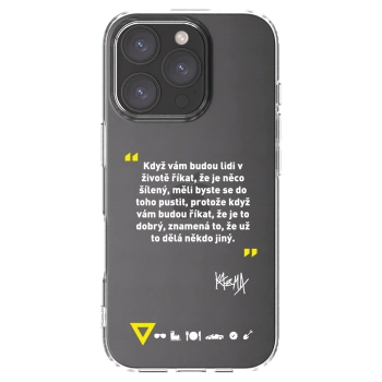 Picasee silikonový průhledný obal pro Apple iPhone 16 Pro - Kazma - MĚLI BYSTE SE DO TOHO PUSTIT