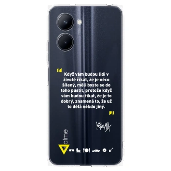 Picasee silikonový průhledný obal pro Realme C33 (2023) - Kazma - MĚLI BYSTE SE DO TOHO PUSTIT