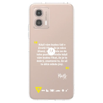 Picasee silikonový průhledný obal pro Motorola Moto G53 5G - Kazma - MĚLI BYSTE SE DO TOHO PUSTIT
