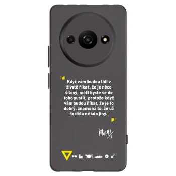 Picasee silikonový černý obal pro Xiaomi Redmi A3 - Kazma - MĚLI BYSTE SE DO TOHO PUSTIT