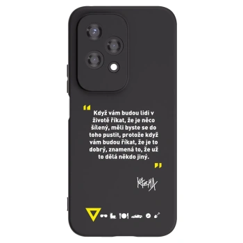 Picasee silikonový černý obal pro Honor 200 Lite - Kazma - MĚLI BYSTE SE DO TOHO PUSTIT