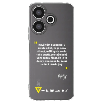 Picasee silikonový průhledný obal pro Xiaomi Redmi 13 4G - Kazma - MĚLI BYSTE SE DO TOHO PUSTIT